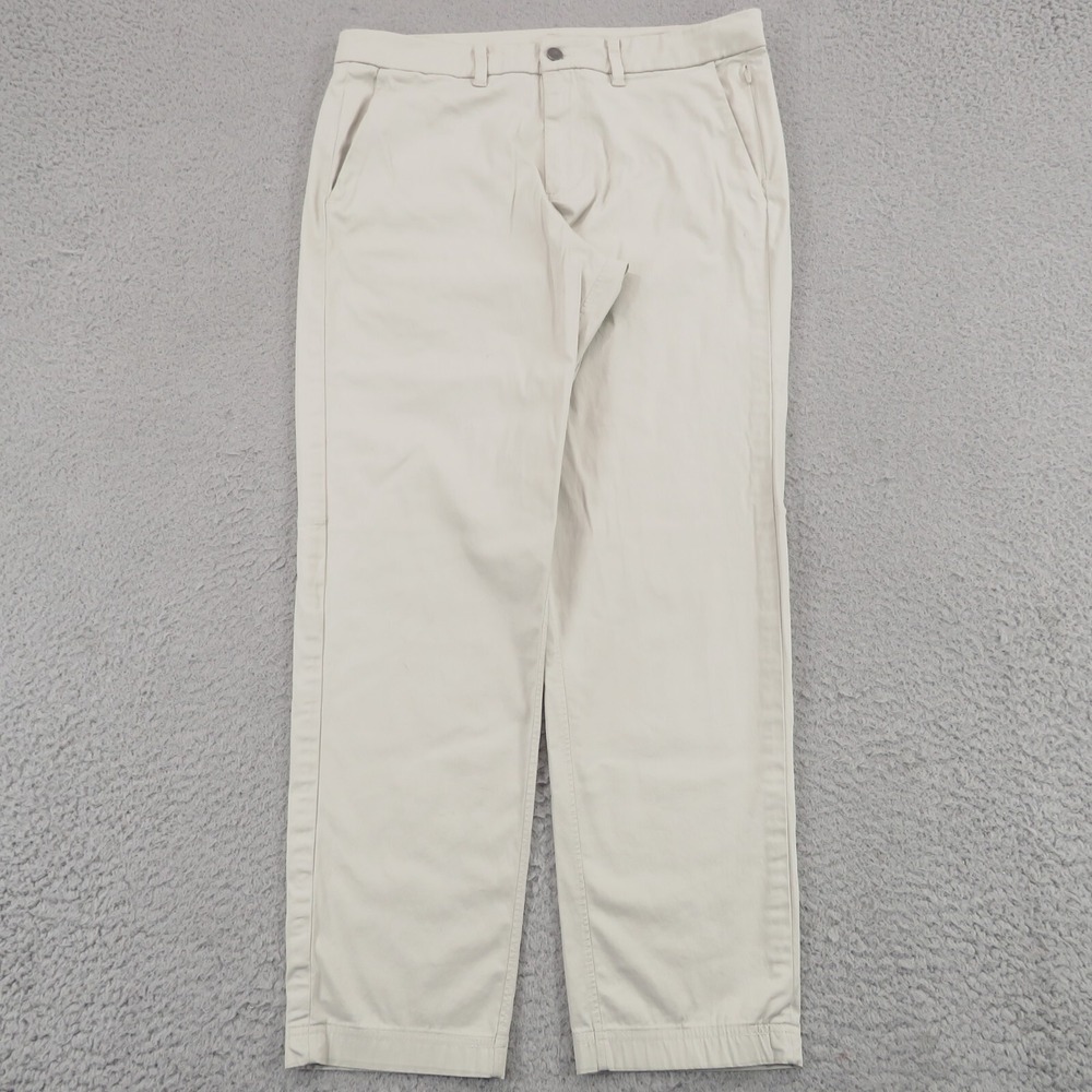Lululemon Mens Commission Slim Chino Pants Birch Beige Swift Cotton 34x29